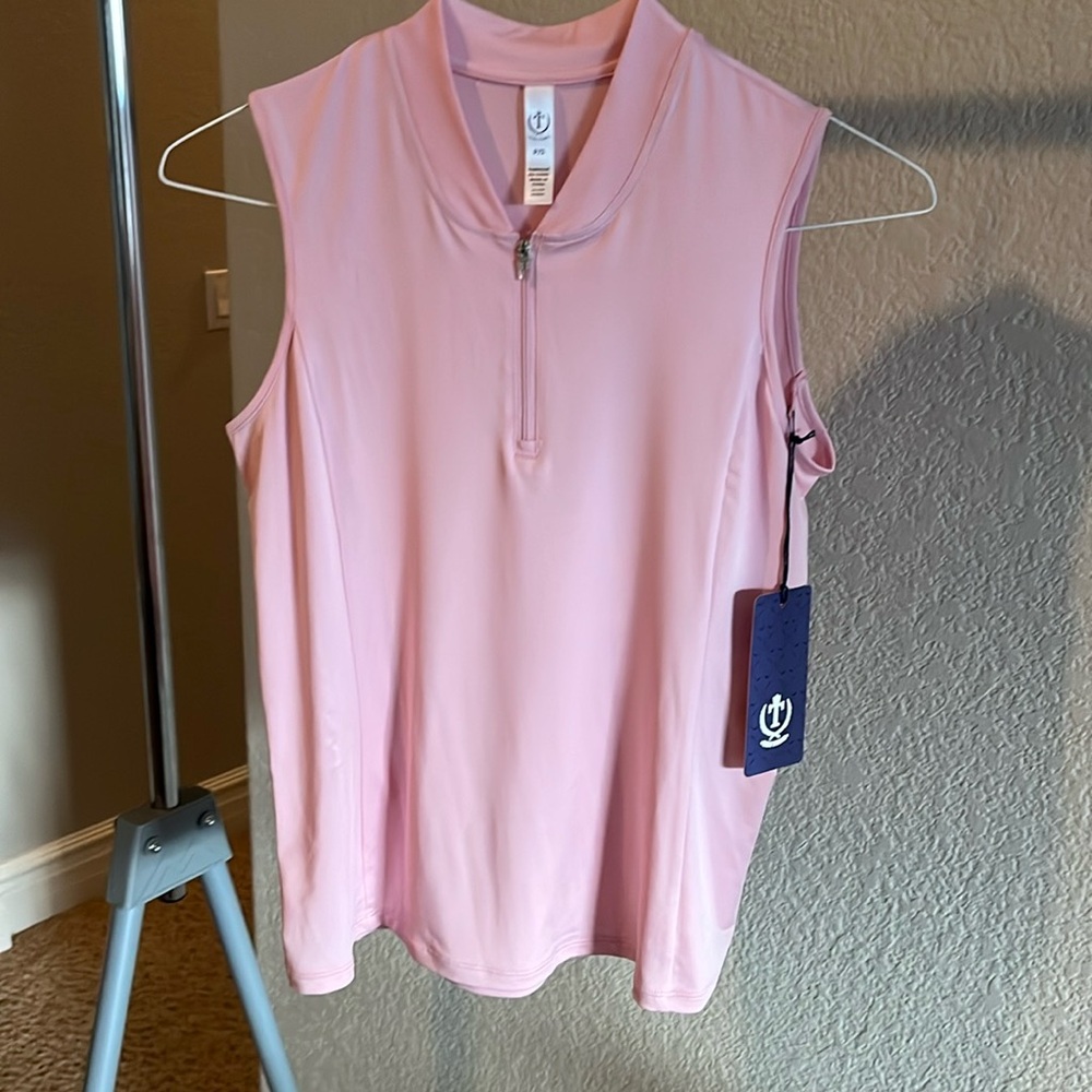 Tee Time Essentials sleeveless golf polo Small